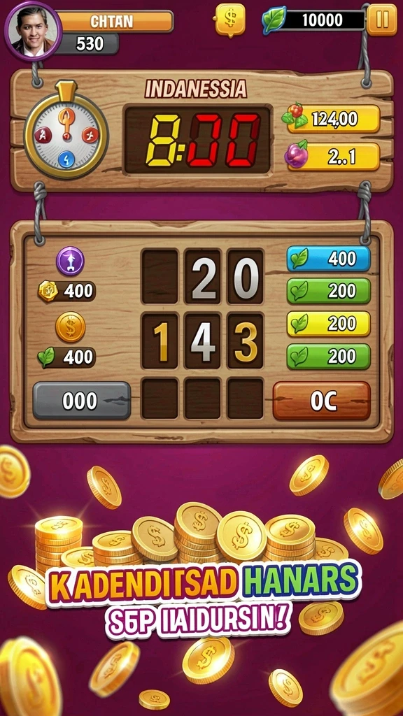 Screenshot menunjukkan fitur bonus yang menguntungkan.