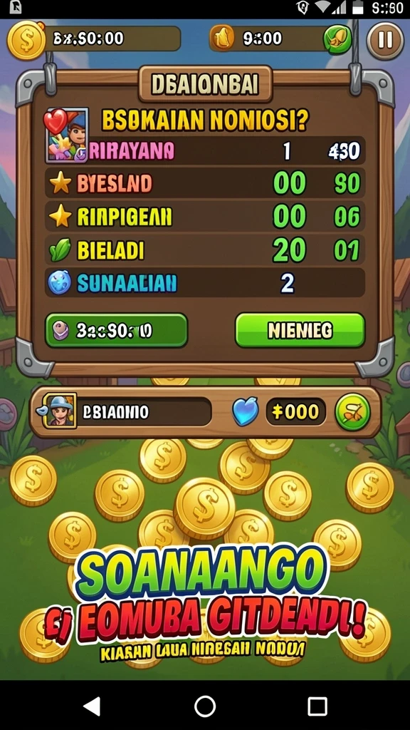 Screenshot level menantang yang harus diselesaikan.
