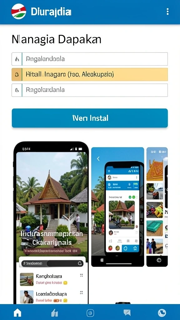 Tampilan awal yang menarik dan intuitif.