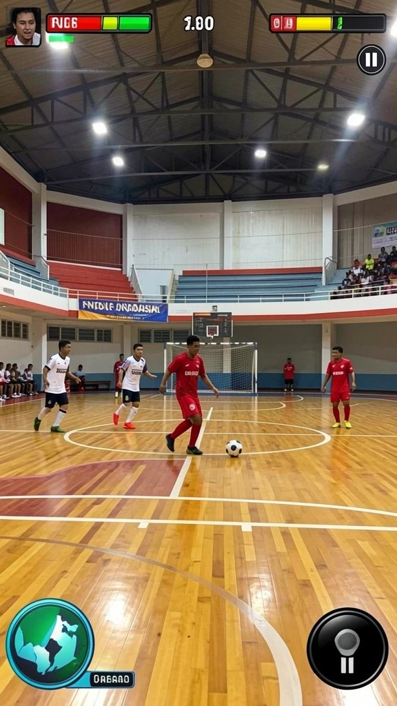 Tangkapan layar menunjukkan karakter utama dalam misi.