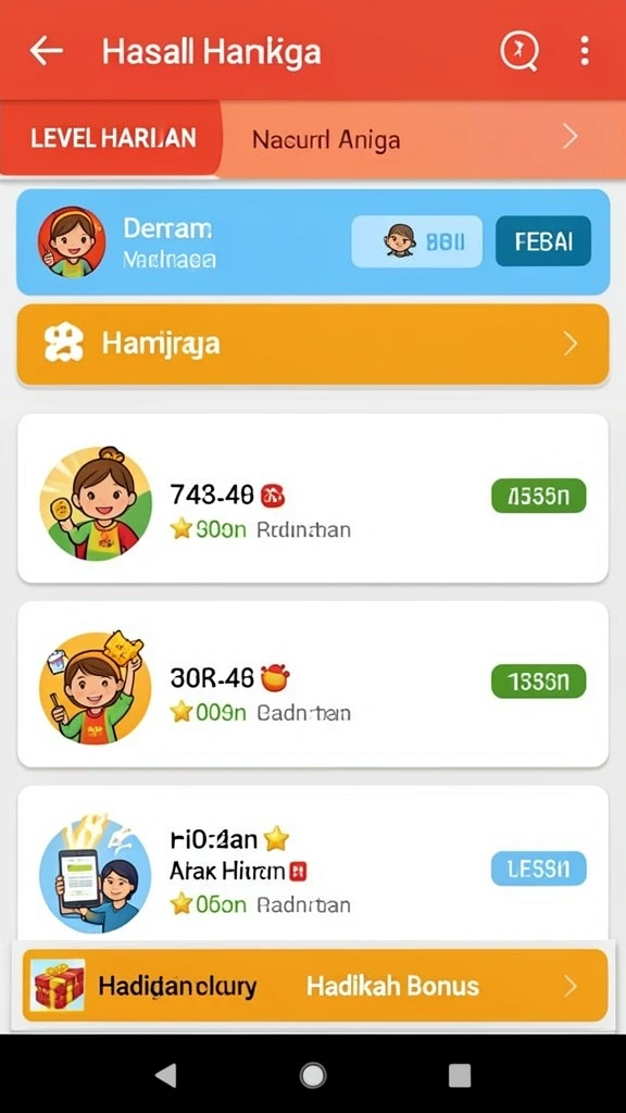 Karakter menarik yang bisa dipilih.