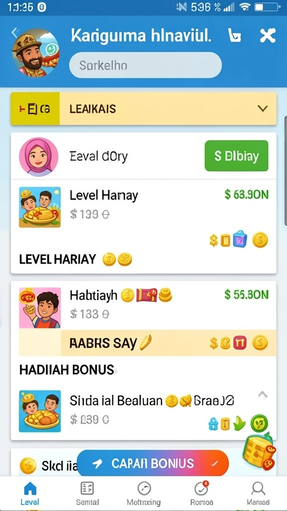 Sistem reward yang menarik bagi pemain.