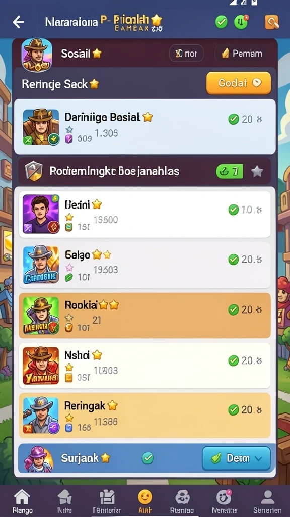 Tampilan menu utama yang menarik dan mudah digunakan.