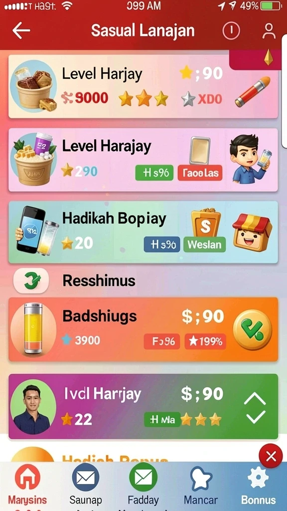 Tangkapan layar dari petualangan seru di level baru.